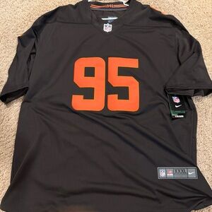 Nike Men’s Myles Garrett browns Jersey with Orange 95